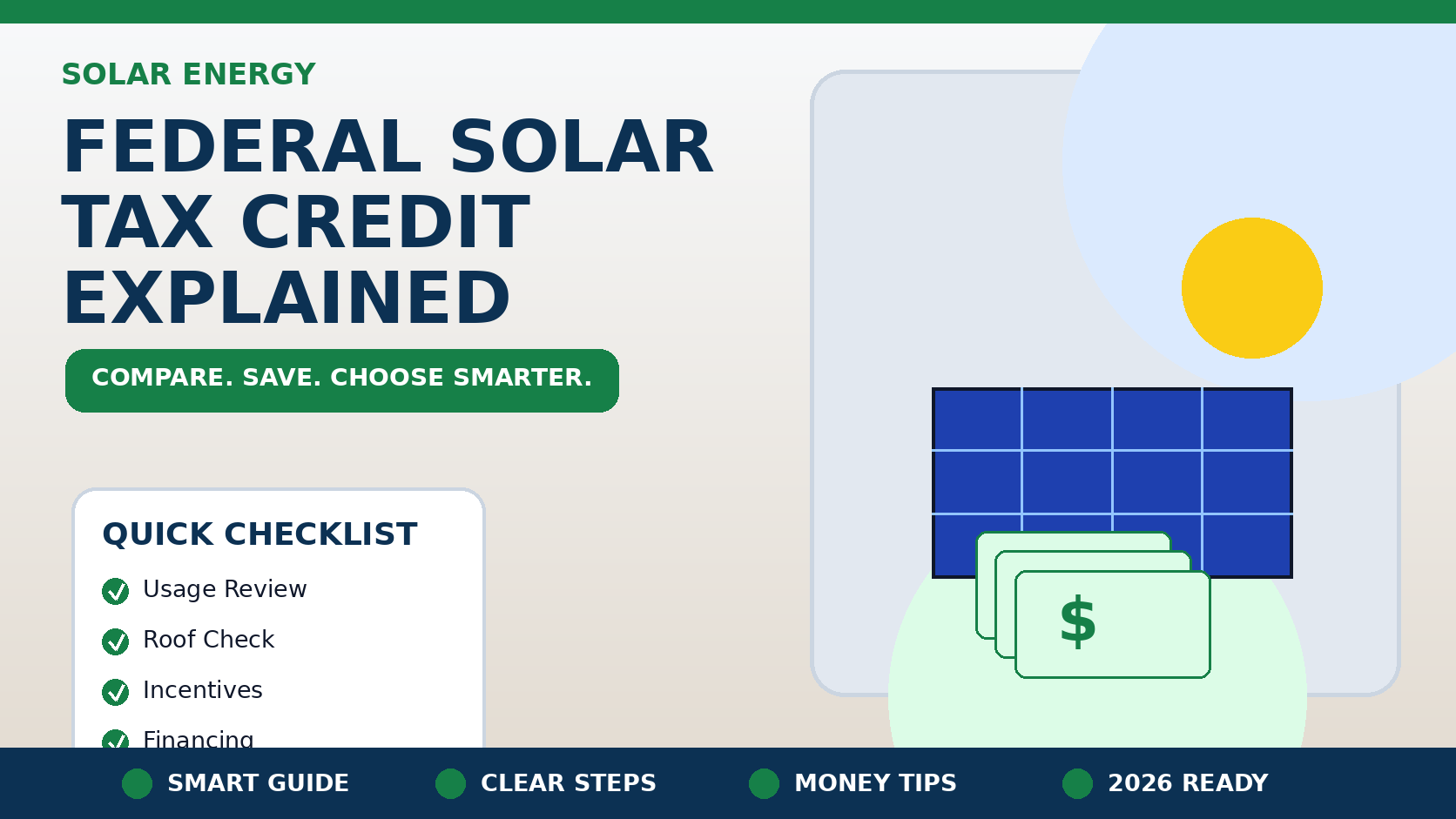 Federal Solar Tax Credit Explained
